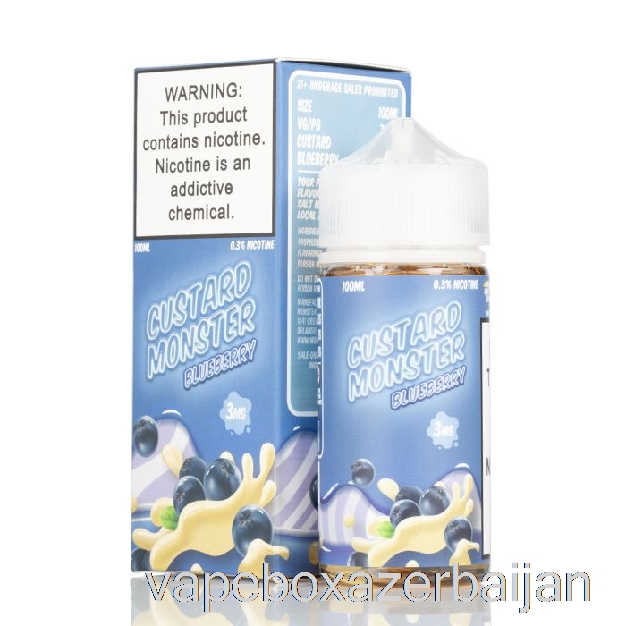 Vape Azerbaijan Blueberry - Custard Monster - 100mL 0mg